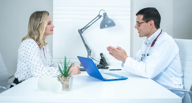 Medical sales professionals in a training and meeting setting