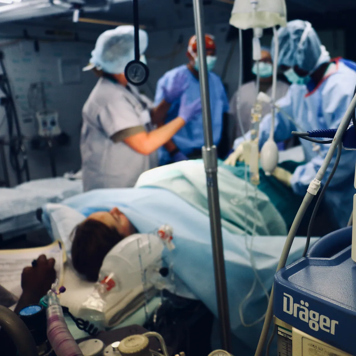 Doctors performing surgery